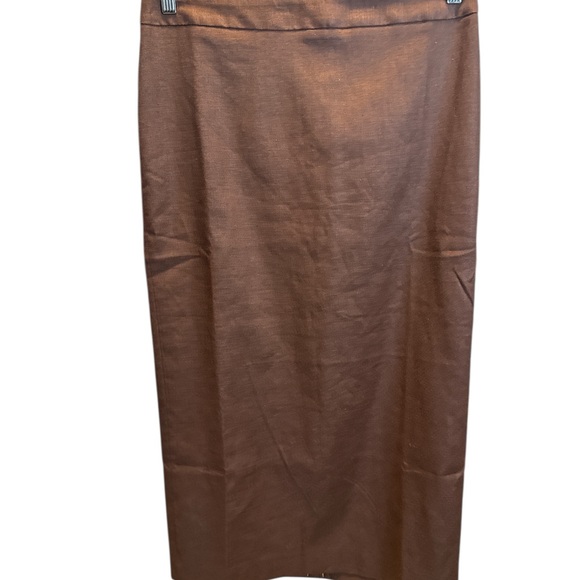 Talbots Brown Linen Blend Skirt Set - Picture 6 of 16